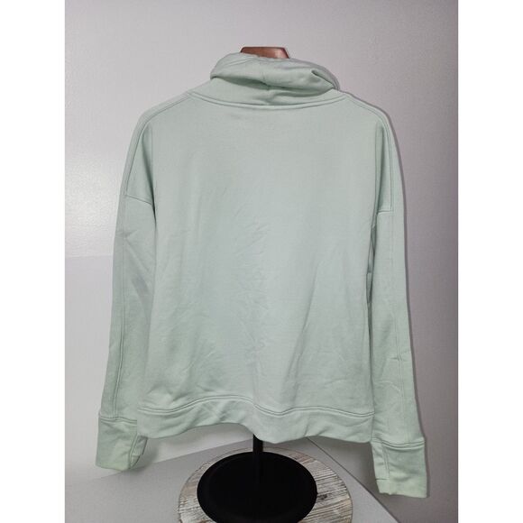 UNDER ARMOUR: Mint Green Cowl-Neck Pullover with Camouflage Logo -Women's Size M - Picture 2 of 5